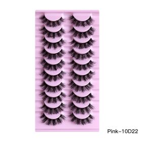 10Pairs Of Natural Thick Curly Eyelashes (Option: 10D22)