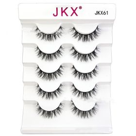 Eye Tail Lengthening Natural Curling Three-dimensional Multi-level Thick Eyelashes (Option: JKX61)