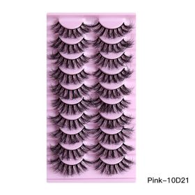 10Pairs Of Natural Thick Curly Eyelashes (Option: 10D21)