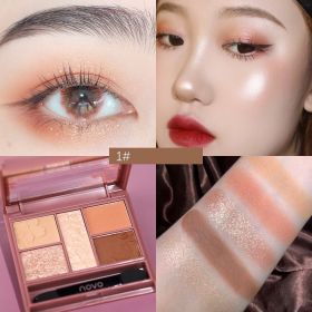 Pattern Carving Five-color Eyeshadow Palette Fine Powder (Option: Color A)
