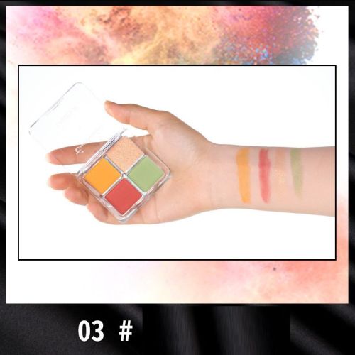 Pearlescent Waterproof Beauty Sequin Four-Grid Eyeshadow