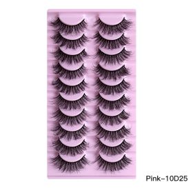 10Pairs Of Natural Thick Curly Eyelashes (Option: 10D25)