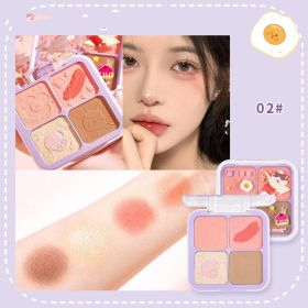 Blush Highlighting Repairing All-in-one Disc Pearlescent Brightening Clavicle Natural Three-dimensional (Option: 2Color)