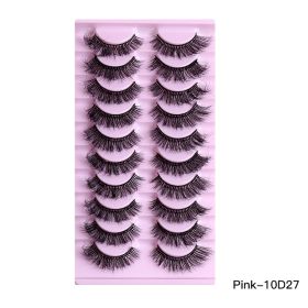 10Pairs Of Natural Thick Curly Eyelashes (Option: 10D27)