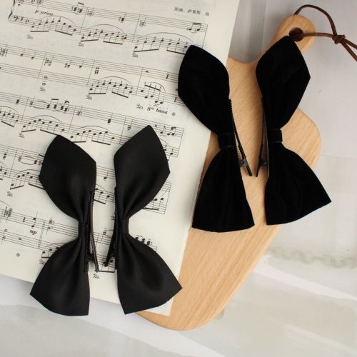 Ponytail Hair Accessory With A Bow And Cotton Clip