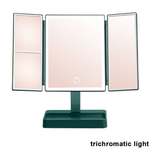 Rechargeable Foldable Makeup Mirror With LED Light 360° Adjust Wireless 1-3X Magnifying 3 Tone Light Desktop Vanity Table Mirror Rechargeable Foldable Makeup Mirror With LED Light 360° Adjust Wireless 1-3X Magnifying 3 Tone Light Desktop Vanity Table Mirror