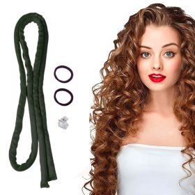 Heatless Small Curling Rod Headband, No Heat Thin Curling Headband (Color: Black)