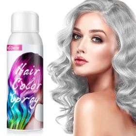 Hair Colour Spray, Temporary Coloured Hair Spray One Time Hair Dye Hairspray (Color: Silver)