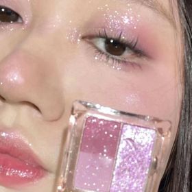 Pink-purple Eye Shadow Disc Sequins Pearlescent Student Party White Glitter (Option: 03Color)