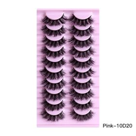 10Pairs Of Natural Thick Curly Eyelashes (Option: 10D20)